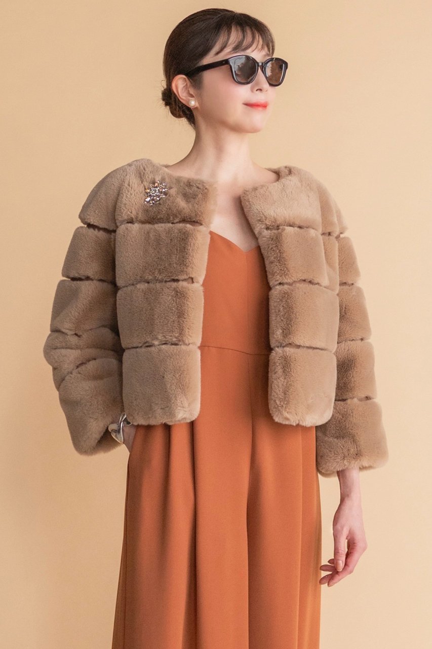 【デイジーリン/DAISY LIN】のLove Fur Jacket “Almond Princess” 人気、トレンドファッション・服の通販 founy(ファニー) 　ファッション　Fashion　レディースファッション　Fashion for Women　アウター　Coat / Outerwear Collection　レディースジャケット・軽アウター　Jackets　インナー　Innerwear　洗える　Machine Washable　サテン　Satin, Glossy Fabric　ショート　Short, Short Length　シルク　Silk, 100% Silk　ジャケット　Jacket, Outerwear　ストレッチ　Stretch, Stretchy Fabric　なめらか　Smooth, Silky Texture　バランス　Balance, Style Balance　ポケット　Pocket, Pocket Detail　防寒　Cold Protection, Winter-Ready　モダン　Modern, Contemporary　ラグジュアリー　Luxury, Elegant　リアル　Real, Realistic　レース　Lace, Lace Fabric　ワイド　Wide, Wide Fit　冬　Winter / This Winter　other-7|ID: prp329100004741061 ipo3291000000035871252