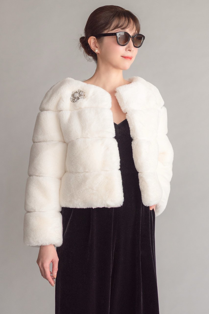 【デイジーリン/DAISY LIN】のLove Fur Jacket “Snow Princess” 人気、トレンドファッション・服の通販 founy(ファニー) 　ファッション　Fashion　レディースファッション　Fashion for Women　アウター　Coat / Outerwear Collection　レディースジャケット・軽アウター　Jackets　インナー　Innerwear　洗える　Machine Washable　サテン　Satin, Glossy Fabric　ショート　Short, Short Length　シルク　Silk, 100% Silk　ジャケット　Jacket, Outerwear　ストレッチ　Stretch, Stretchy Fabric　なめらか　Smooth, Silky Texture　バランス　Balance, Style Balance　ポケット　Pocket, Pocket Detail　防寒　Cold Protection, Winter-Ready　モダン　Modern, Contemporary　ラグジュアリー　Luxury, Elegant　リアル　Real, Realistic　レース　Lace, Lace Fabric　ワイド　Wide, Wide Fit　冬　Winter / This Winter　新作・新入荷　New Arrivals / New In　other-6|ID: prp329100004741063 ipo3291000000034254573