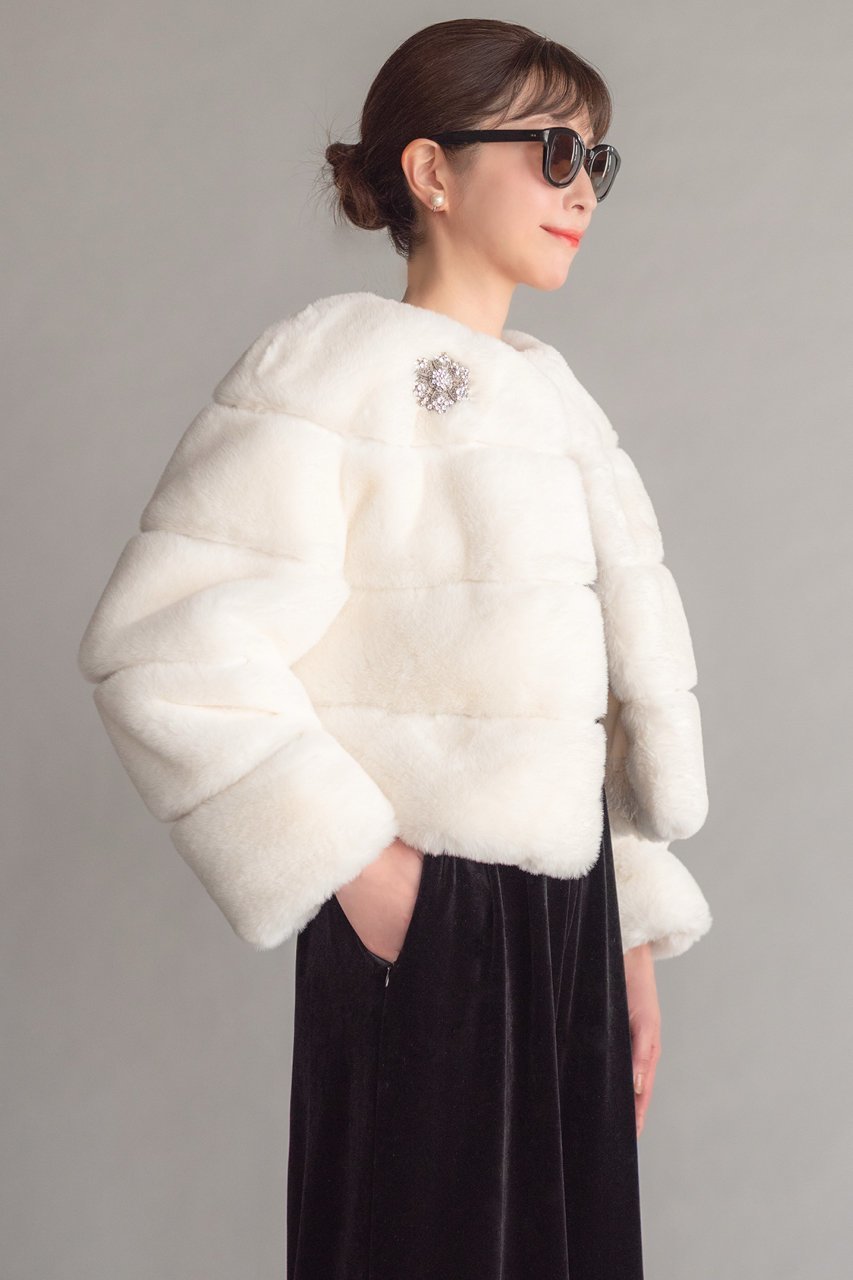 【デイジーリン/DAISY LIN】のLove Fur Jacket “Snow Princess” 人気、トレンドファッション・服の通販 founy(ファニー) 　ファッション　Fashion　レディースファッション　Fashion for Women　アウター　Coat / Outerwear Collection　レディースジャケット・軽アウター　Jackets　インナー　Innerwear　洗える　Machine Washable　サテン　Satin, Glossy Fabric　ショート　Short, Short Length　シルク　Silk, 100% Silk　ジャケット　Jacket, Outerwear　ストレッチ　Stretch, Stretchy Fabric　なめらか　Smooth, Silky Texture　バランス　Balance, Style Balance　ポケット　Pocket, Pocket Detail　防寒　Cold Protection, Winter-Ready　モダン　Modern, Contemporary　ラグジュアリー　Luxury, Elegant　リアル　Real, Realistic　レース　Lace, Lace Fabric　ワイド　Wide, Wide Fit　冬　Winter / This Winter　other-5|ID: prp329100004741063 ipo3291000000036676963