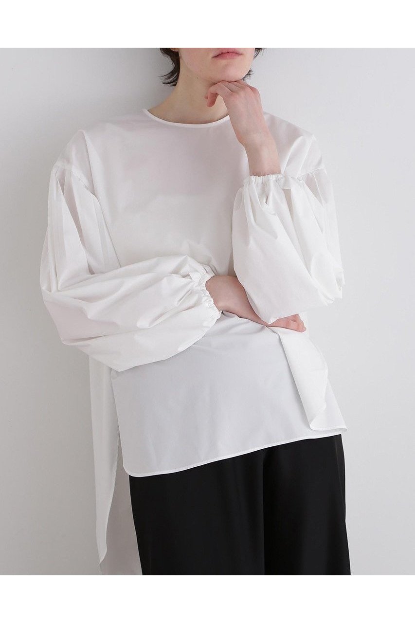 【ル フィル/LE PHIL】のSOLOTEXギャザーブラウス 人気、トレンドファッション・服の通販 founy(ファニー) 　ファッション　Fashion　レディースファッション　Fashion for Women　トップス・カットソー　Cut & Sew Tops　シャツ・ブラウス・オフィスカジュアル　Elegant Blouses & Button-Ups　ギャザー　Gathered, Ruffled　シンプル　Simple, Minimal　ストレッチ　Stretch, Stretchy Fabric　スリーブ　Sleeve, Long Sleeve / Short Sleeve　フォルム　Silhouette, Form　フロント　Front, Front Design　ブラウジング　Blouson Silhouette, Cinched Waist　ロング　Long, Long-Length　新作・新入荷　New Arrivals / New In　other-2|ID: prp329100004741065 ipo3291000000034254597
