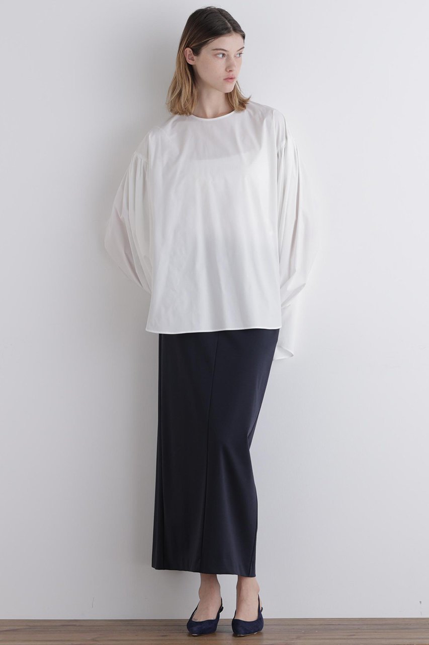 【ル フィル/LE PHIL】のSOLOTEXギャザーブラウス 人気、トレンドファッション・服の通販 founy(ファニー) ファッション Fashion レディースファッション Fashion for Women トップス・カットソー Cut & Sew Tops シャツ・ブラウス・オフィスカジュアル Elegant Blouses & Button-Ups ギャザー Gathered, Ruffled シンプル Simple, Minimal ストレッチ Stretch, Stretchy Fabric スリーブ Sleeve, Long Sleeve / Short Sleeve フォルム Silhouette, Form フロント Front, Front Design ブラウジング Blouson Silhouette, Cinched Waist ロング Long, Long-Length other-3|ID: prp329100004741065 ipo3291000000036168955