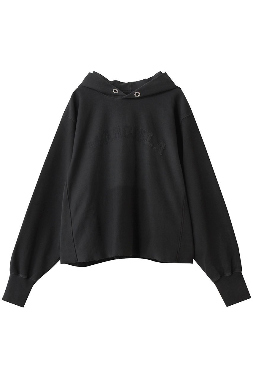 【メゾン マルジェラ/MAISON MARGIELA】のフーディー ロゴスウェットシャツ インテリア・キッズ・メンズ・レディースファッション・服の通販 founy(ファニー) 　ファッション　Fashion　レディースファッション　Fashion for Women　トップス・カットソー　Cut & Sew Tops　シャツ・ブラウス・オフィスカジュアル　Elegant Blouses & Button-Ups　レディースパーカー・カジュアルフーディー　Casual Hoodies & Sweatshirts　ロングTシャツ・Tシャツ　Longline T-Shirts & Tees　スウェット・クルーネックトップス　Sweatshirts & Crewnecks / Relaxed Fit Sweat Tops　カットソー・ベーシックTシャツ　Cut-and-Sewn Tops / Stretch Tees & Basics　スラックス　Slacks, Dress Pants　デニム　Denim, Jeans Material　ボトム　Bottoms, Lower Wear　ミックス　Mix, Mixed Style　リラックス　Relax, Relaxed Fit　ヴィンテージカーボン|ID: prp329100004741073 ipo3291000000035871302