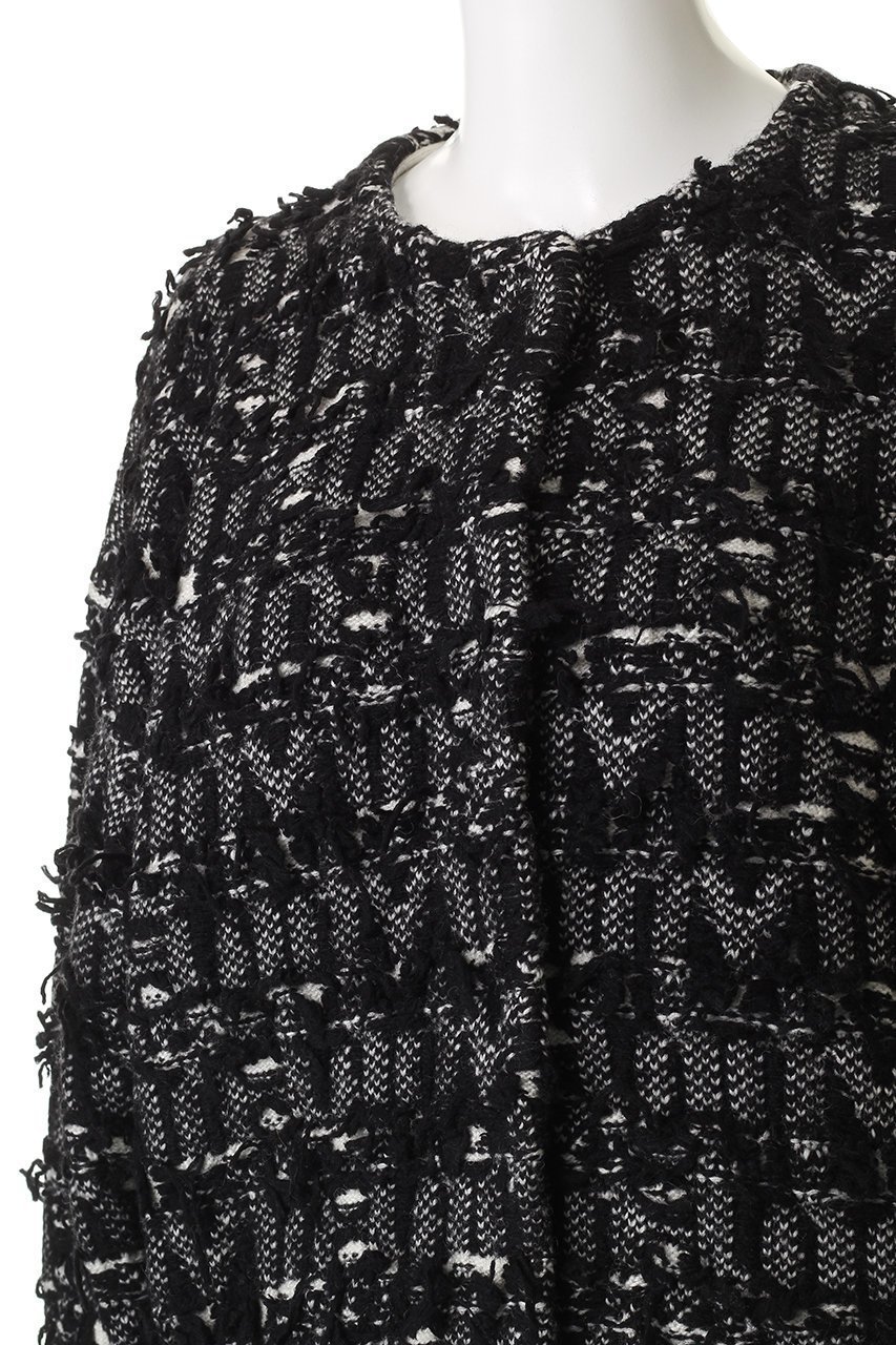 【ランバン オン ブルー/LANVIN en Bleu】のロゴカットジャガードニットジャケット 人気、トレンドファッション・服の通販 founy(ファニー) 　ファッション　Fashion　レディースファッション　Fashion for Women　カーディガン　Cardigan, Knitwear　ショート　Short, Short Length　ジャカード／ジャガード　Jacquard, Woven Pattern　ジャケット　Jacket, Outerwear　タートルネック　Turtleneck, High Neck　other-5|ID: prp329100004741085 ipo3291000000035622134