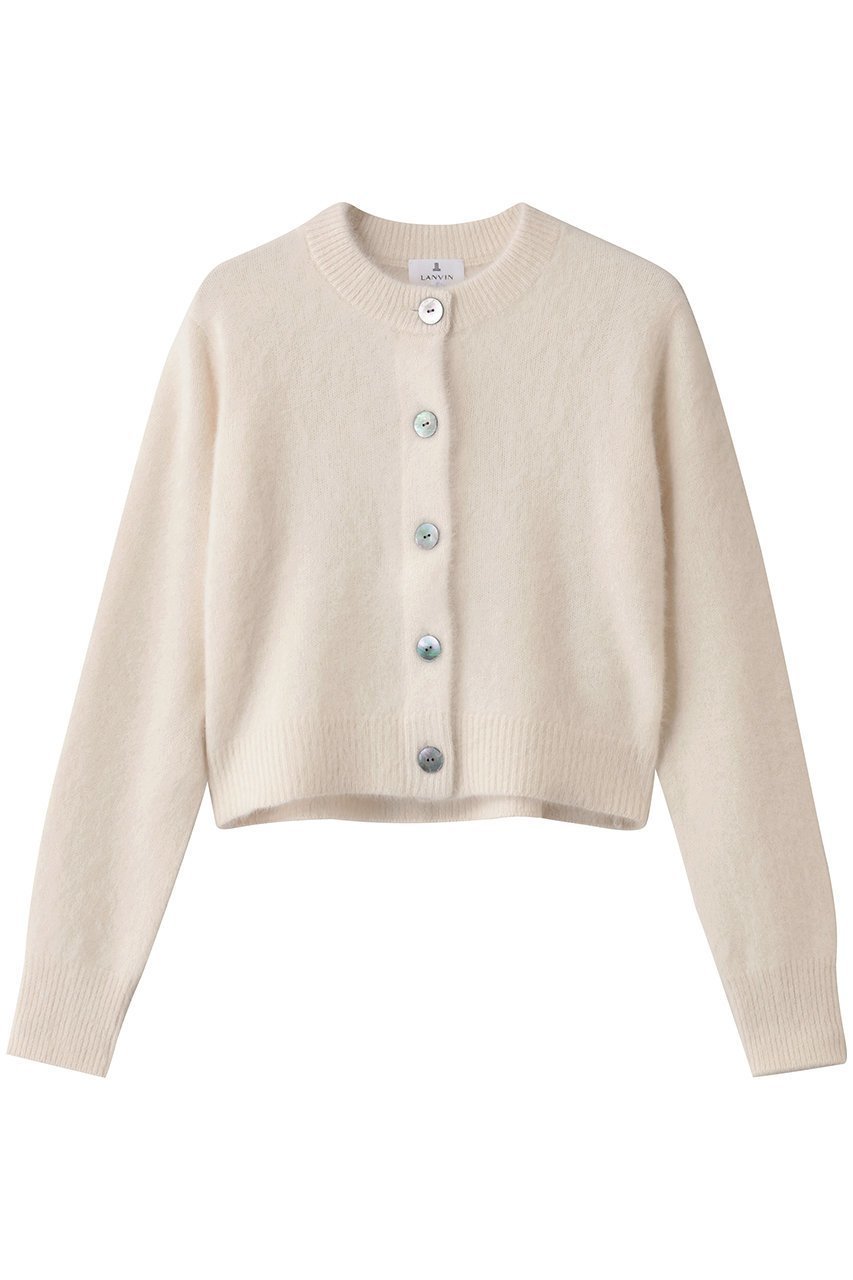【ランバン オン ブルー/LANVIN en Bleu】のフォックスカシミヤショートカーディガン インテリア・キッズ・メンズ・レディースファッション・服の通販 founy(ファニー) 　ファッション　Fashion　レディースファッション　Fashion for Women　トップス・カットソー　Cut & Sew Tops　ニット　Knit Tops & Sweaters　カーディガン・羽織り　Layered Style Cardigans　カーディガン　Cardigan, Knitwear　コンパクト　Compact, Small Size　ショート　Short, Short Length　トレンド　Trend, Trending Now　フォックス　Fox, Fox Fur　新作・新入荷　New Arrivals / New In　オフ|ID: prp329100004741086 ipo3291000000034254744