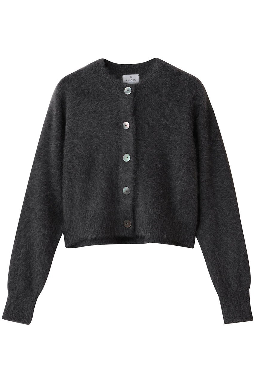 【ランバン オン ブルー/LANVIN en Bleu】のフォックスカシミヤショートカーディガン インテリア・キッズ・メンズ・レディースファッション・服の通販 founy(ファニー) 　ファッション　Fashion　レディースファッション　Fashion for Women　トップス・カットソー　Cut & Sew Tops　ニット　Knit Tops & Sweaters　カーディガン・羽織り　Layered Style Cardigans　カーディガン　Cardigan, Knitwear　コンパクト　Compact, Small Size　ショート　Short, Short Length　トレンド　Trend, Trending Now　フォックス　Fox, Fox Fur　新作・新入荷　New Arrivals / New In　チャコールグレー|ID: prp329100004741086 ipo3291000000034254745