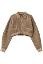 【マルティニーク/martinique】の【CURRENTAGE】ケーブルショートカーディガン ブラウン|ID: prp329100004741092 ipo3291000000036208119