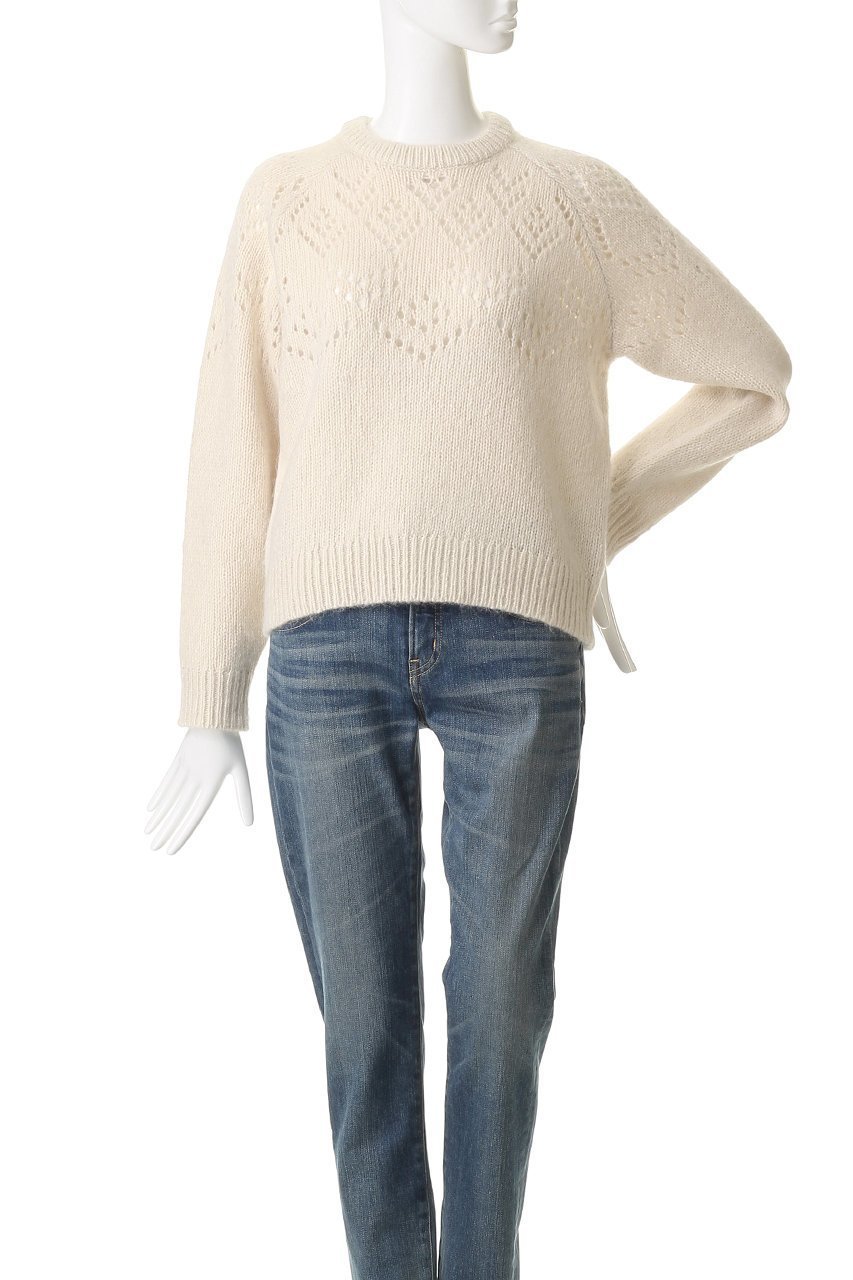 【デミーリー/DEMYLEE】のLAURA アルパカウール レース編みニットプルオーバー 人気、トレンドファッション・服の通販 founy(ファニー) 　ファッション　Fashion　レディースファッション　Fashion for Women　トップス・カットソー　Cut & Sew Tops　ニット　Knit Tops & Sweaters　カジュアルプルオーバー・ニットトップス　Pullovers & Knit Tops / Casual Pullovers　シンプル　Simple, Minimal　ボトム　Bottoms, Lower Wear　レース　Lace, Lace Fabric　透かし　Cut-Out, Lacework　other-2|ID: prp329100004741095 ipo3291000000036243577