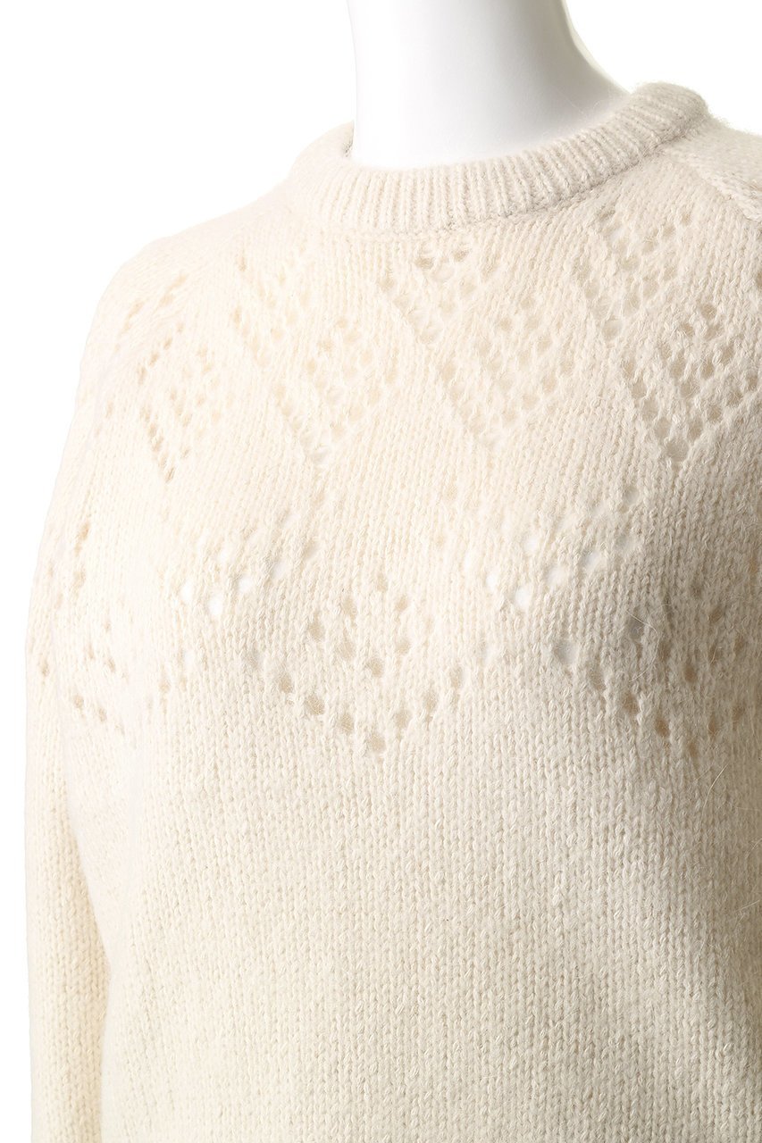 【デミーリー/DEMYLEE】のLAURA アルパカウール レース編みニットプルオーバー 人気、トレンドファッション・服の通販 founy(ファニー) 　ファッション　Fashion　レディースファッション　Fashion for Women　トップス・カットソー　Cut & Sew Tops　ニット　Knit Tops & Sweaters　カジュアルプルオーバー・ニットトップス　Pullovers & Knit Tops / Casual Pullovers　シンプル　Simple, Minimal　ボトム　Bottoms, Lower Wear　レース　Lace, Lace Fabric　透かし　Cut-Out, Lacework　other-5|ID: prp329100004741095 ipo3291000000036243582