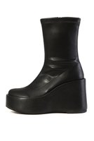 【ダニエラ アンド ジェマ/Daniella & GEMMA】の【レイン対応】ウエッジボリュームソールブーツ 人気、トレンドファッション・服の通販 founy(ファニー) ファッション Fashion レディースファッション Fashion for Women ショート Short, Short Length フィット Fit, Slim Fit レイン Rain, Rainproof |ID:prp329100004741100