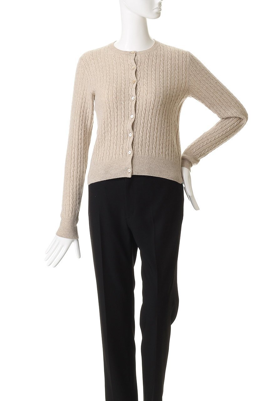 【マディソンブルー/MADISONBLUE】のPETIT CABLE CREW NECK CD クルーネックカーディガン 人気、トレンドファッション・服の通販 founy(ファニー) 　ファッション　Fashion　レディースファッション　Fashion for Women　トップス・カットソー　Cut & Sew Tops　ニット　Knit Tops & Sweaters　カーディガン・羽織り　Layered Style Cardigans　カーディガン　Cardigan, Knitwear　コンパクト　Compact, Small Size　新作・新入荷　New Arrivals / New In　A/W・秋冬　Autumn/Winter　other-2|ID: prp329100004741105 ipo3291000000034254887