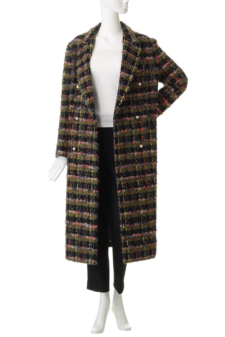 【マディソンブルー/MADISONBLUE】のPEARL CHESTER COAT TWEED チェスターコート 人気、トレンドファッション・服の通販 founy(ファニー) 　ファッション　Fashion　レディースファッション　Fashion for Women　アウター　Coat / Outerwear Collection　コート・ロングコート・ピーコート　Long Coats, Peacoats & More　チェスターコート・ロング丈アウター　Chester Coats / Chesterfield Long Coats　チェスターコート　Chester Coat, Long Coat　ツイード　Twill, Twill Weave　デニム　Denim, Jeans Material　フランス　France, French　ミックス　Mix, Mixed Style　ミリタリー　Military, Army Style　リュクス　Luxury, Elegant, High-End, Chic　ロング　Long, Long-Length　エレガント 上品　Elegant　other-6|ID: prp329100004741111 ipo3291000000035871375