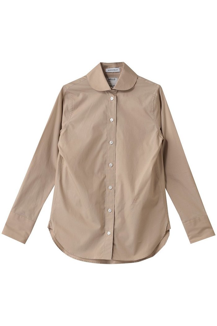 【マディソンブルー/MADISONBLUE】のBIG ROUND COLLAR N.MADAME SH ラウンドカラーマダムシャツ インテリア・キッズ・メンズ・レディースファッション・服の通販 founy(ファニー) https://founy.com/ ファッション Fashion レディースファッション Fashion for Women トップス・カットソー Cut & Sew Tops シャツ・ブラウス・オフィスカジュアル Elegant Blouses & Button-Ups エレガント 上品 Elegant シェイプ Shape, Slim Fit スリーブ Sleeve, Long Sleeve / Short Sleeve ピーチ Peach, Soft Touch ベーシック Basic, Essential ラウンド Round, Round Neck ロング Long, Long-Length 冬 Winter / This Winter |ID: prp329100004741117 ipo3291000000036243601