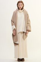 【プレインピープル/PLAIN PEOPLE】のウールカシミヤダブルクロスジャージ片袖ストール ベージュ|ID: prp329100004741119 ipo3291000000036243633
