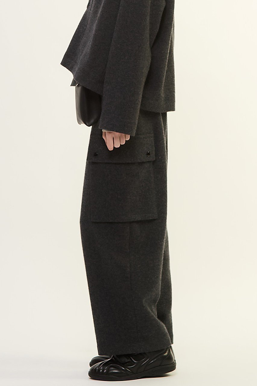 【プレインピープル/PLAIN PEOPLE】のマットフィニッシュウールジャージカーゴパンツ 人気、トレンドファッション・服の通販 founy(ファニー) 　ファッション　Fashion　レディースファッション　Fashion for Women　パンツ　Pants & Trousers　おすすめ　Recommended / Our Picks　カーゴパンツ　Cargo Pants, Utility Pants　メランジ　Melange, Mixed Yarn　ワイド　Wide, Wide Fit　エレガント 上品　Elegant　新作・新入荷　New Arrivals / New In　other-2|ID: prp329100004741122 ipo3291000000034254996