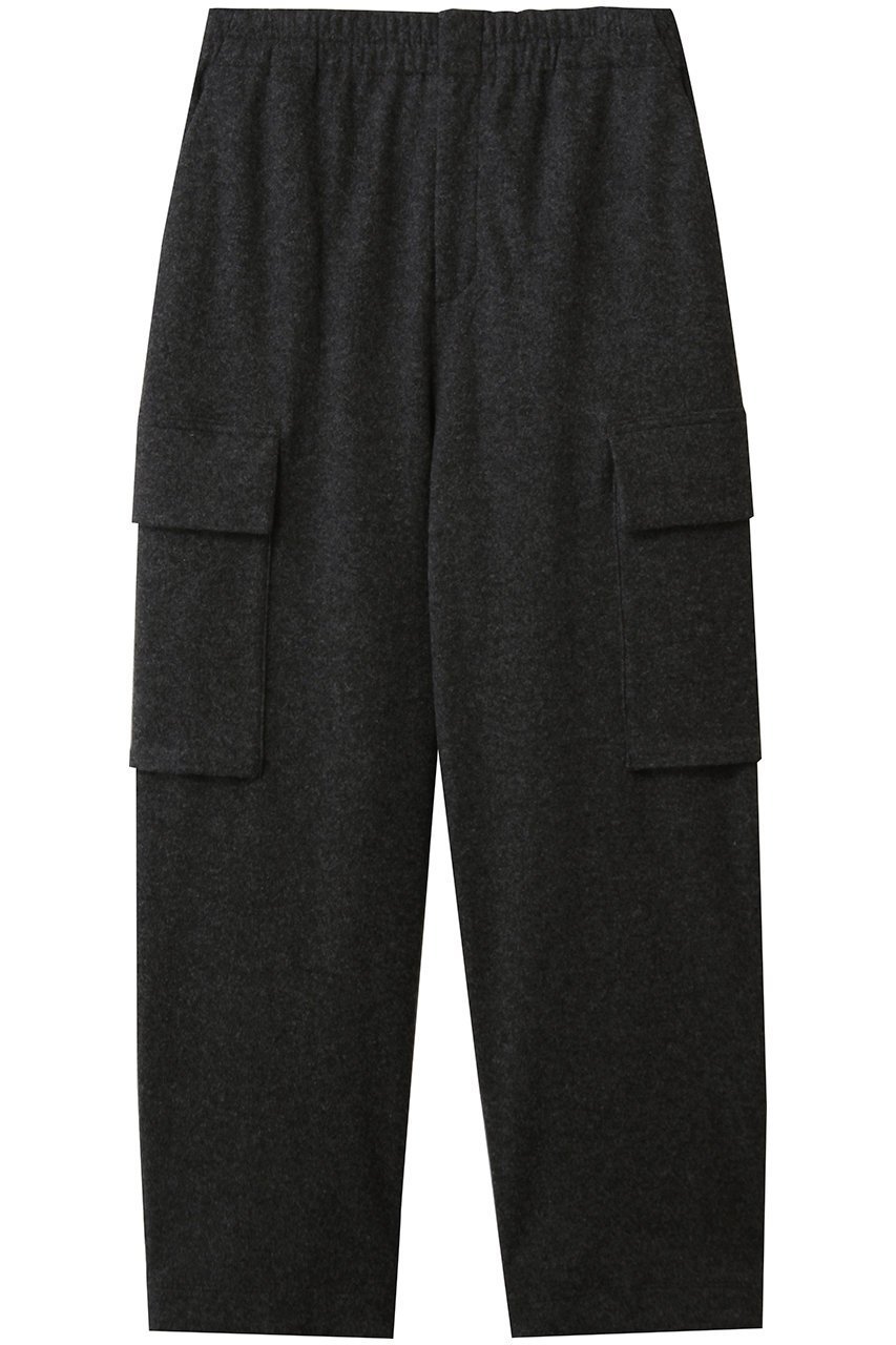 【プレインピープル/PLAIN PEOPLE】のマットフィニッシュウールジャージカーゴパンツ インテリア・キッズ・メンズ・レディースファッション・服の通販 founy(ファニー) 　ファッション　Fashion　レディースファッション　Fashion for Women　パンツ　Pants & Trousers　おすすめ　Recommended / Our Picks　カーゴパンツ　Cargo Pants, Utility Pants　メランジ　Melange, Mixed Yarn　ワイド　Wide, Wide Fit　エレガント 上品　Elegant　チャコールグレー|ID: prp329100004741122 ipo3291000000035513221