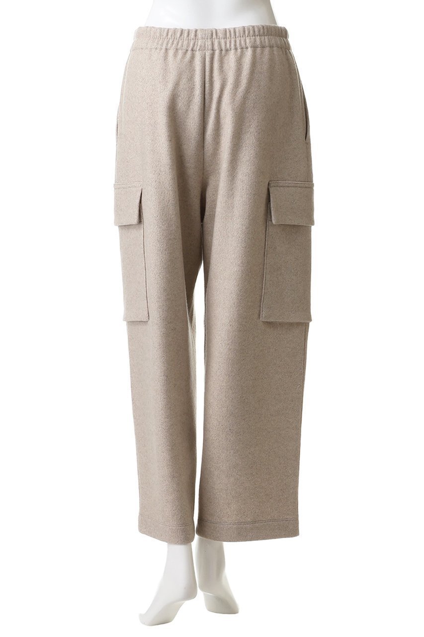 【プレインピープル/PLAIN PEOPLE】のマットフィニッシュウールジャージカーゴパンツ 人気、トレンドファッション・服の通販 founy(ファニー) 　ファッション　Fashion　レディースファッション　Fashion for Women　パンツ　Pants & Trousers　おすすめ　Recommended / Our Picks　カーゴパンツ　Cargo Pants, Utility Pants　メランジ　Melange, Mixed Yarn　ワイド　Wide, Wide Fit　エレガント 上品　Elegant　other-4|ID: prp329100004741122 ipo3291000000035513226