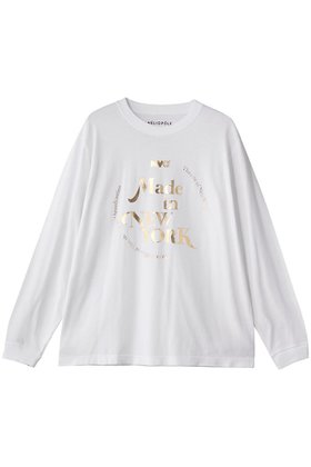 【エリオポール/heliopole】の【GOOD ROCK SPEED】NYC METALIC PRINT L/S Tシャツ 人気、トレンドファッション・服の通販 founy(ファニー) ファッション Fashion レディースファッション Fashion for Women トップス・カットソー Cut & Sew Tops シャツ・ブラウス・オフィスカジュアル Elegant Blouses & Button-Ups ロングTシャツ・Tシャツ Longline T-Shirts & Tees カットソー・ベーシックTシャツ Cut-and-Sewn Tops / Stretch Tees & Basics スリーブ Sleeve, Long Sleeve / Short Sleeve フロント Front, Front Design プリント Print, Printed Pattern メタリック Metallic, Shiny Finish ロング Long, Long-Length |ID:prp329100004741129