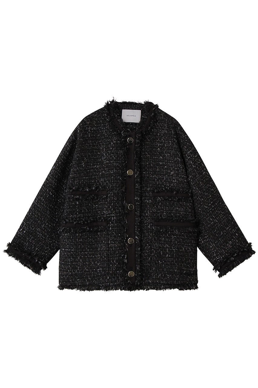 【エリオポール/heliopole】のツイードブルゾン 人気、トレンドファッション・服の通販 founy(ファニー) 　ファッション　Fashion　レディースファッション　Fashion for Women　アウター　Coat / Outerwear Collection　レディースジャケット・軽アウター　Jackets　ブルゾンジャケット・スポーティアウター　Blouson Jackets　シンプル　Simple, Minimal　ジャケット　Jacket, Outerwear　スリーブ　Sleeve, Long Sleeve / Short Sleeve　ツイード　Twill, Twill Weave　フリンジ　Fringe, Tassel　ブルゾン　Blouson, Bomber Jacket　ロング　Long, Long-Length　A/W・秋冬　Autumn/Winter　 other-1|ID: prp329100004741136 ipo3291000000035871410