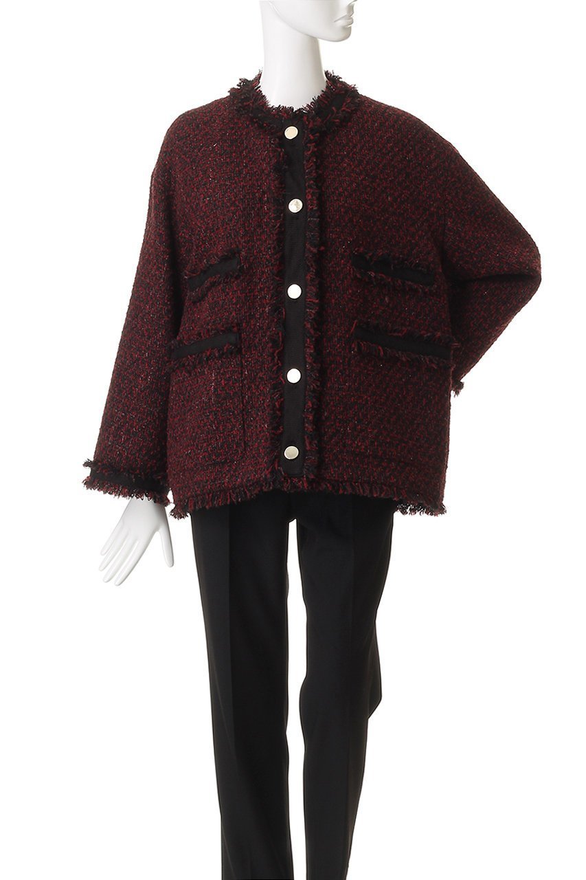 【エリオポール/heliopole】のツイードブルゾン 人気、トレンドファッション・服の通販 founy(ファニー) 　ファッション　Fashion　レディースファッション　Fashion for Women　アウター　Coat / Outerwear Collection　レディースジャケット・軽アウター　Jackets　ブルゾンジャケット・スポーティアウター　Blouson Jackets　シンプル　Simple, Minimal　ジャケット　Jacket, Outerwear　スリーブ　Sleeve, Long Sleeve / Short Sleeve　ツイード　Twill, Twill Weave　フリンジ　Fringe, Tassel　ブルゾン　Blouson, Bomber Jacket　ロング　Long, Long-Length　A/W・秋冬　Autumn/Winter　other-2|ID: prp329100004741136 ipo3291000000035871415