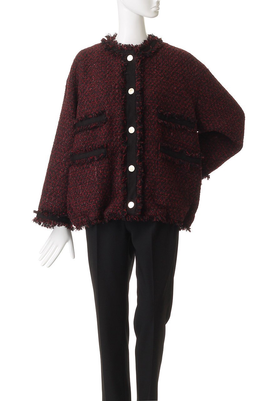 【エリオポール/heliopole】のツイードブルゾン 人気、トレンドファッション・服の通販 founy(ファニー) 　ファッション　Fashion　レディースファッション　Fashion for Women　アウター　Coat / Outerwear Collection　レディースジャケット・軽アウター　Jackets　ブルゾンジャケット・スポーティアウター　Blouson Jackets　シンプル　Simple, Minimal　ジャケット　Jacket, Outerwear　スリーブ　Sleeve, Long Sleeve / Short Sleeve　ツイード　Twill, Twill Weave　フリンジ　Fringe, Tassel　ブルゾン　Blouson, Bomber Jacket　ロング　Long, Long-Length　A/W・秋冬　Autumn/Winter　other-7|ID: prp329100004741136 ipo3291000000035871421