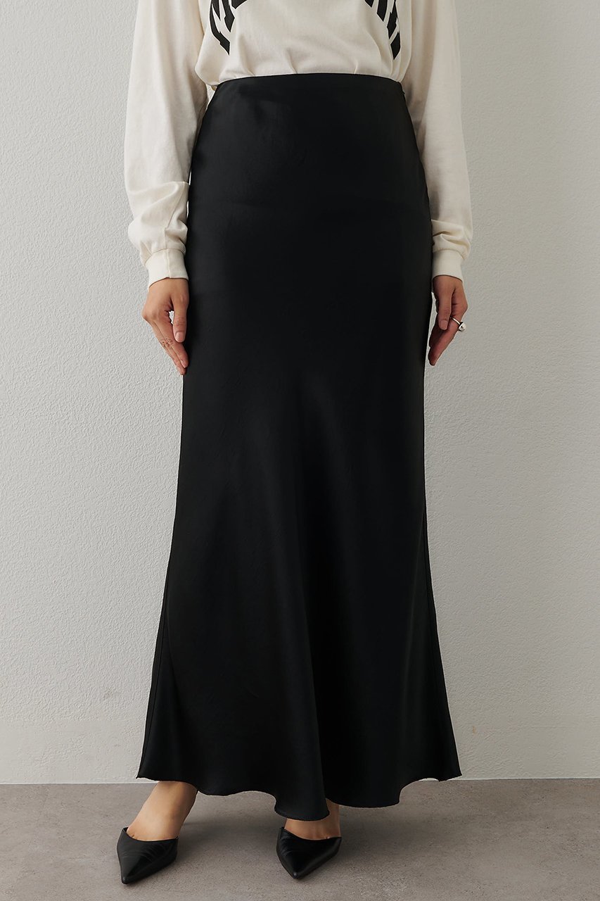 【ウィムガゼット/Whim Gazette】のサテンフレアスカート インテリア・キッズ・メンズ・レディースファッション・服の通販 founy(ファニー) 　ファッション　Fashion　レディースファッション　Fashion for Women　スカート　Skirts　Aライン・フレアスカート　A-Line & Flared Skirts　ロングスカート　Long Skirts / Maxi & Midi Skirts　おすすめ　Recommended / Our Picks　エレガント 上品　Elegant　キャミソール　Camisole, Spaghetti Strap Top　サテン　Satin, Glossy Fabric　セットアップ　Set-Up, Coordinated Outfit　フィット　Fit, Slim Fit　フレア　Flare, Flared　ロング　Long, Long-Length　吸水　Absorbent, Quick-Dry　新作・新入荷　New Arrivals / New In　ブラック|ID: prp329100004741138 ipo3291000000034255123