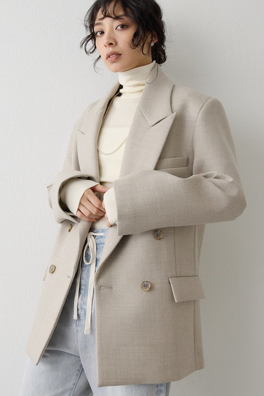 【ウィムガゼット/Whim Gazette】のボンディングオーバージャケット インテリア・キッズ・メンズ・レディースファッション・服の通販 founy(ファニー) 　ファッション　Fashion　レディースファッション　Fashion for Women　アウター　Coat / Outerwear Collection　レディースジャケット・軽アウター　Jackets　おすすめ　Recommended / Our Picks　クール　Cool, Chic　ジャケット　Jacket, Outerwear　ストレッチ　Stretch, Stretchy Fabric　セットアップ　Set-Up, Coordinated Outfit　フォルム　Silhouette, Form　ボンディング　Bonding, Bonded Fabric　新作・新入荷　New Arrivals / New In　ベージュ|ID: prp329100004741140 ipo3291000000034255141