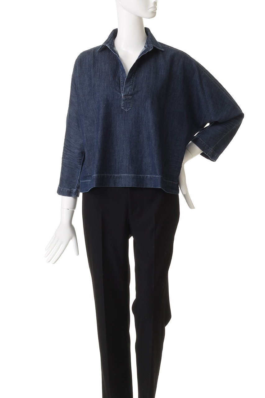 【フランク&アイリーン/Frank&Eileen】のGABI イタリアンフェイマスデニム スキッパーシャツ 人気、トレンドファッション・服の通販 founy(ファニー) 　ファッション　Fashion　レディースファッション　Fashion for Women　トップス・カットソー　Cut & Sew Tops　シャツ・ブラウス・オフィスカジュアル　Elegant Blouses & Button-Ups　スキッパー　Skipper, Open Collar　スリーブ　Sleeve, Long Sleeve / Short Sleeve　トレンド　Trend, Trending Now　フェミニン　Feminine, Girly　リラックス　Relax, Relaxed Fit　ロング　Long, Long-Length　新作・新入荷　New Arrivals / New In　other-2|ID: prp329100004741142 ipo3291000000034255155