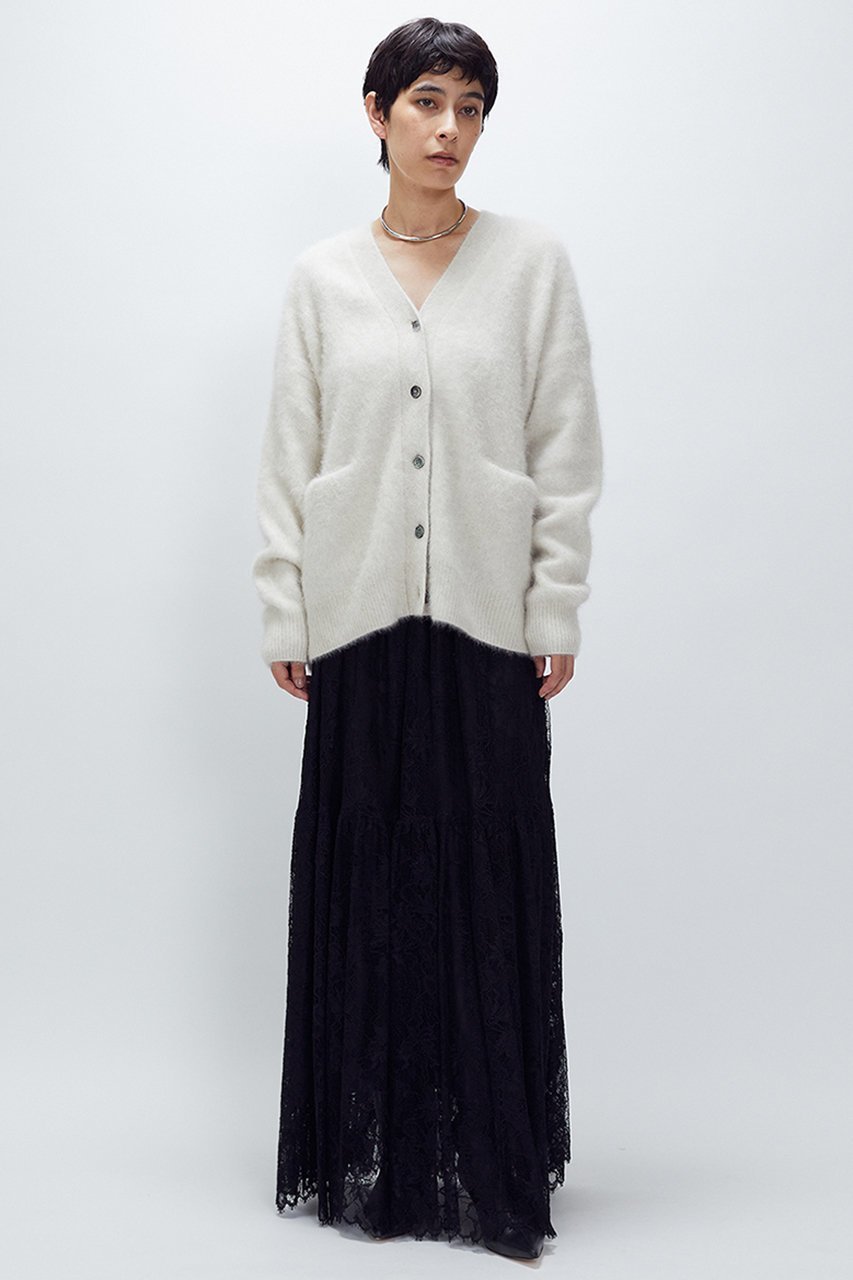 【プルミエ アロンディスモン/1er Arrondissement】のレースティアードスカート 人気、トレンドファッション・服の通販 founy(ファニー) 　ファッション　Fashion　レディースファッション　Fashion for Women　スカート　Skirts　ティアードスカート　Tiered Skirts　ロングスカート　Long Skirts / Maxi & Midi Skirts　ジャケット　Jacket, Outerwear　チュニック　Tunic, Long Top　ティアードスカート　Tiered Skirt, Flounced Skirt　フェミニン　Feminine, Girly　ラッセル　Raschel, Raschel Lace　リラックス　Relax, Relaxed Fit　レース　Lace, Lace Fabric　ロング　Long, Long-Length　エレガント 上品　Elegant　other-3|ID: prp329100004741147 ipo3291000000035513242