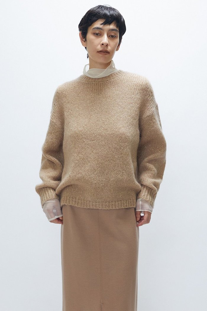 【プルミエ アロンディスモン/1er Arrondissement】のモヘアラメリリヤーンクルーネックニット インテリア・キッズ・メンズ・レディースファッション・服の通販 founy(ファニー) https://founy.com/ ファッション Fashion レディースファッション Fashion for Women トップス・カットソー Cut & Sew Tops ニット Knit Tops & Sweaters カジュアルプルオーバー・ニットトップス Pullovers & Knit Tops / Casual Pullovers なめらか Smooth, Silky Texture トレンド Trend, Trending Now エレガント 上品 Elegant 冬 Winter / This Winter 新作・新入荷 New Arrivals / New In |ID: prp329100004741149 ipo3291000000034255207
