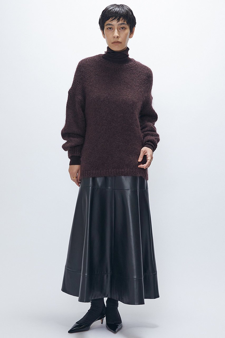 【プルミエ アロンディスモン/1er Arrondissement】のモヘアラメリリヤーンクルーネックニット 人気、トレンドファッション・服の通販 founy(ファニー) 　ファッション　Fashion　レディースファッション　Fashion for Women　トップス・カットソー　Cut & Sew Tops　ニット　Knit Tops & Sweaters　カジュアルプルオーバー・ニットトップス　Pullovers & Knit Tops / Casual Pullovers　なめらか　Smooth, Silky Texture　トレンド　Trend, Trending Now　エレガント 上品　Elegant　冬　Winter / This Winter　新作・新入荷　New Arrivals / New In　other-5|ID: prp329100004741149 ipo3291000000034255214