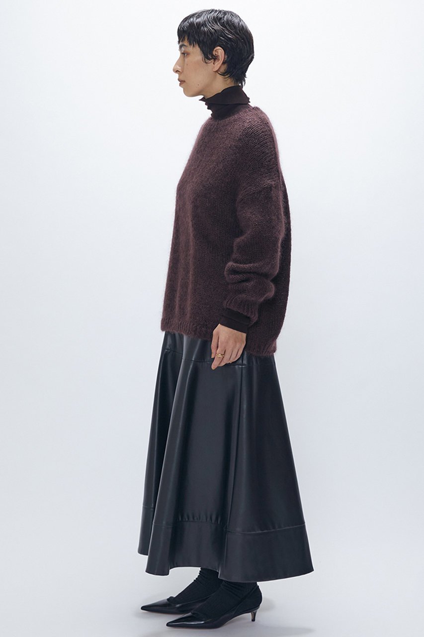 【プルミエ アロンディスモン/1er Arrondissement】のモヘアラメリリヤーンクルーネックニット 人気、トレンドファッション・服の通販 founy(ファニー) 　ファッション　Fashion　レディースファッション　Fashion for Women　トップス・カットソー　Cut & Sew Tops　ニット　Knit Tops & Sweaters　カジュアルプルオーバー・ニットトップス　Pullovers & Knit Tops / Casual Pullovers　なめらか　Smooth, Silky Texture　トレンド　Trend, Trending Now　エレガント 上品　Elegant　冬　Winter / This Winter　other-4|ID: prp329100004741149 ipo3291000000035618059