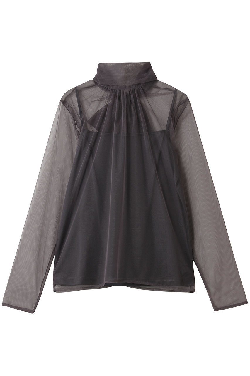【アルアバイル/allureville】のチュールボウロングSL プルオーバー インテリア・キッズ・メンズ・レディースファッション・服の通販 founy(ファニー) 　ファッション　Fashion　レディースファッション　Fashion for Women　トップス・カットソー　Cut & Sew Tops　シャツ・ブラウス・オフィスカジュアル　Elegant Blouses & Button-Ups　ロングTシャツ・Tシャツ　Longline T-Shirts & Tees　カジュアルプルオーバー・ニットトップス　Pullovers & Knit Tops / Casual Pullovers　カットソー・ベーシックTシャツ　Cut-and-Sewn Tops / Stretch Tees & Basics　おすすめ　Recommended / Our Picks　カーディガン　Cardigan, Knitwear　シアー　Sheer, See-Through　スリーブ　Sleeve, Long Sleeve / Short Sleeve　チュール　Tulip, Tulip Motif　リボン　Ribbon, Bow　ロング　Long, Long-Length　新作・新入荷　New Arrivals / New In　A/W・秋冬　Autumn/Winter　グレー|ID: prp329100004741155 ipo3291000000034255266