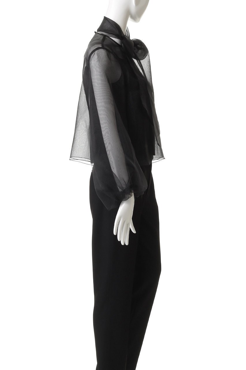 【アルアバイル/allureville】の【Loulou Willoughby】オーガンリボンブラウス 人気、トレンドファッション・服の通販 founy(ファニー) 　ファッション　Fashion　レディースファッション　Fashion for Women　トップス・カットソー　Cut & Sew Tops　シャツ・ブラウス・オフィスカジュアル　Elegant Blouses & Button-Ups　おすすめ　Recommended / Our Picks　エレガント 上品　Elegant　オケージョン　Occasion Wear　オーガンジー　Organza Fabric　ギャザー　Gathered, Ruffled　シアー　Sheer, See-Through　スリーブ　Sleeve, Long Sleeve / Short Sleeve　バルーン　Balloon, Balloon Silhouette　パーティ　Party, Party Style　フェミニン　Feminine, Girly　リボン　Ribbon, Bow　ロング　Long, Long-Length　新作・新入荷　New Arrivals / New In　other-3|ID: prp329100004741156 ipo3291000000034255276