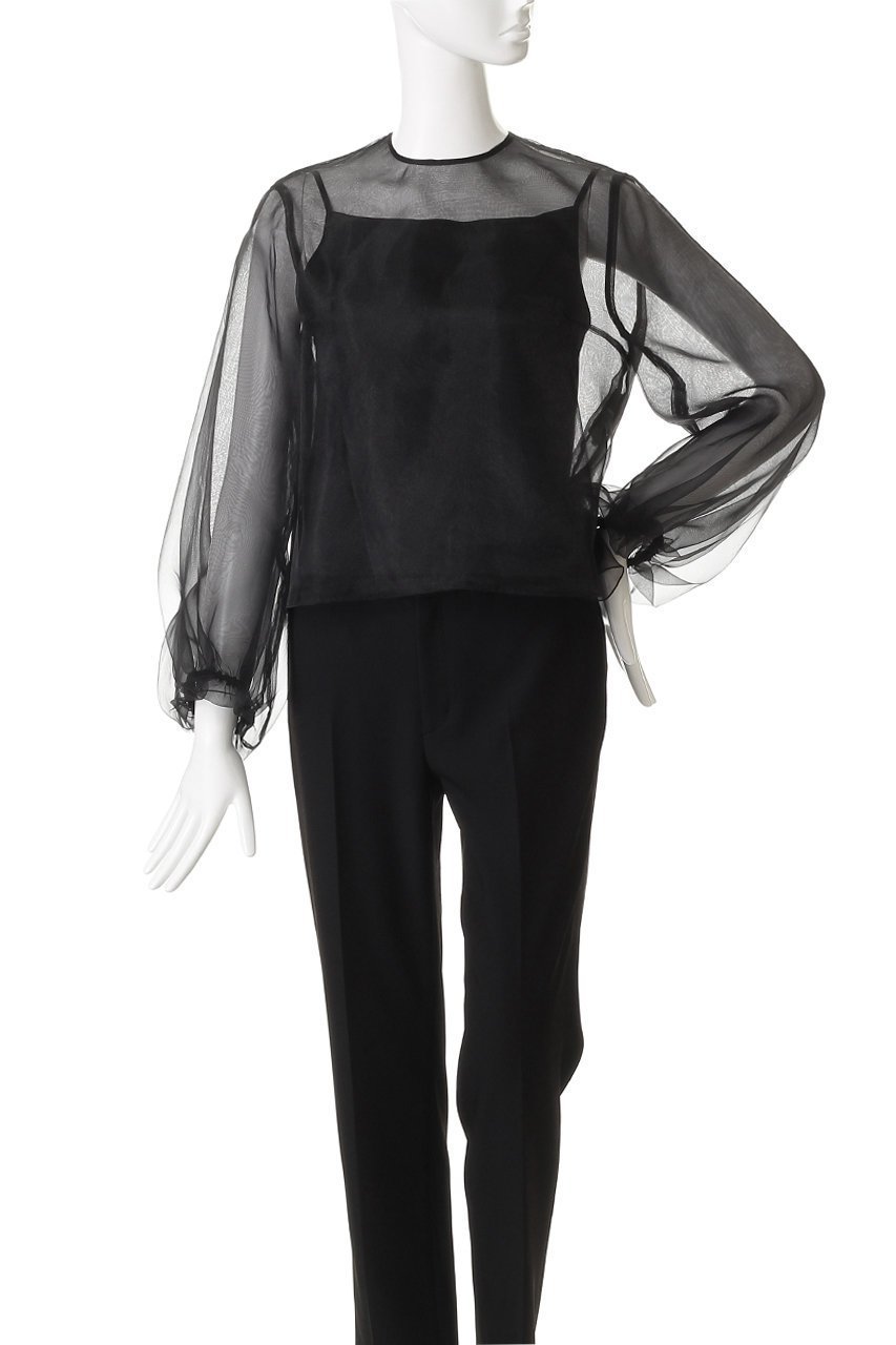 【アルアバイル/allureville】の【Loulou Willoughby】オーガンリボンブラウス 人気、トレンドファッション・服の通販 founy(ファニー) 　ファッション　Fashion　レディースファッション　Fashion for Women　トップス・カットソー　Cut & Sew Tops　シャツ・ブラウス・オフィスカジュアル　Elegant Blouses & Button-Ups　おすすめ　Recommended / Our Picks　エレガント 上品　Elegant　オケージョン　Occasion Wear　オーガンジー　Organza Fabric　ギャザー　Gathered, Ruffled　シアー　Sheer, See-Through　スリーブ　Sleeve, Long Sleeve / Short Sleeve　バルーン　Balloon, Balloon Silhouette　パーティ　Party, Party Style　フェミニン　Feminine, Girly　リボン　Ribbon, Bow　ロング　Long, Long-Length　新作・新入荷　New Arrivals / New In　other-6|ID: prp329100004741156 ipo3291000000034255279