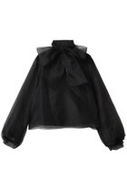 【アルアバイル/allureville】の【Loulou Willoughby】オーガンリボンブラウス ブラック|ID: prp329100004741156 ipo3291000000036107645