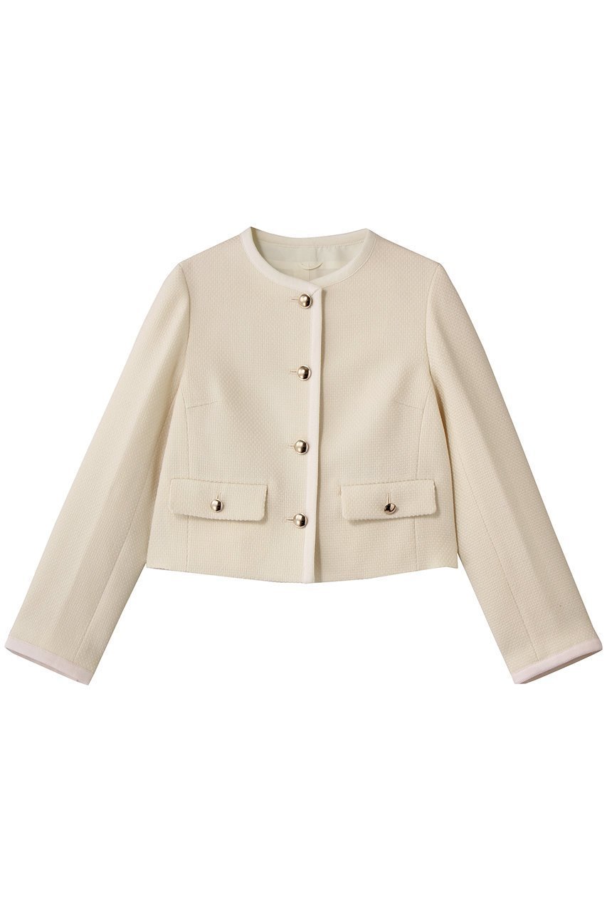 【アナイ/ANAYI】のウールプリペラノーカラージャケット インテリア・キッズ・メンズ・レディースファッション・服の通販 founy(ファニー) 　ファッション　Fashion　レディースファッション　Fashion for Women　アウター　Coat / Outerwear Collection　レディースジャケット・軽アウター　Jackets　ノーカラージャケット / シンプル上品コーデ　Collarless Jackets　エレガント 上品　Elegant　シンプル　Simple, Minimal　ジャケット　Jacket, Outerwear　パーティ　Party, Party Style　新作・新入荷　New Arrivals / New In　オフホワイト|ID: prp329100004741169 ipo3291000000034255370