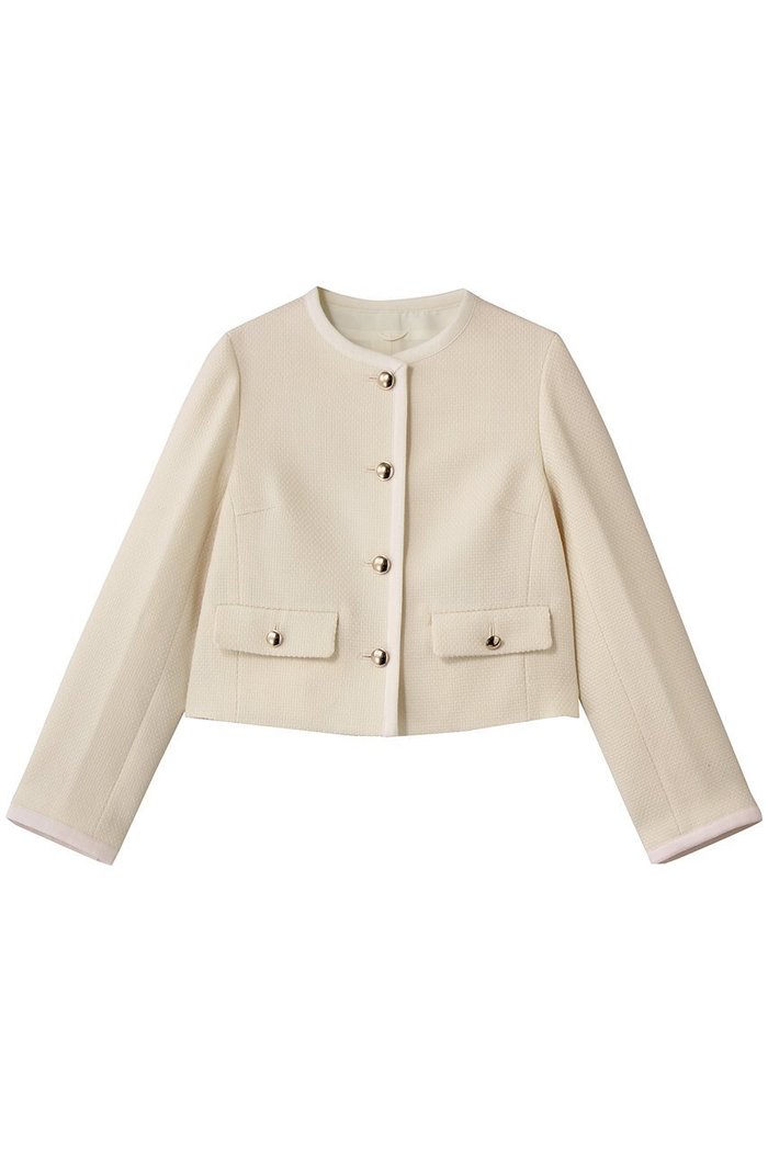 【アナイ/ANAYI】のウールプリペラノーカラージャケット インテリア・キッズ・メンズ・レディースファッション・服の通販 founy(ファニー) https://founy.com/ ファッション Fashion レディースファッション Fashion for Women アウター Coat / Outerwear Collection レディースジャケット・軽アウター Jackets ノーカラージャケット / シンプル上品コーデ Collarless Jackets エレガント 上品 Elegant シンプル Simple, Minimal ジャケット Jacket, Outerwear パーティ Party, Party Style |ID: prp329100004741169 ipo3291000000035871491