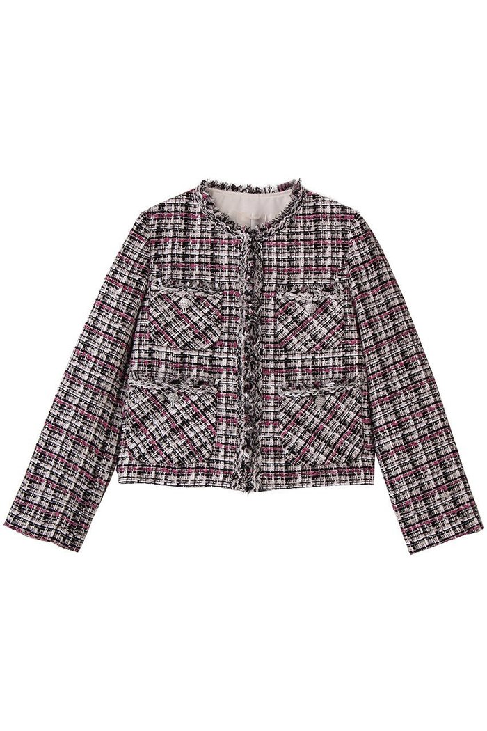 【アナイ/ANAYI】のピンクミックスツィード4ポケットジャケット インテリア・キッズ・メンズ・レディースファッション・服の通販 founy(ファニー) https://founy.com/ ファッション Fashion レディースファッション Fashion for Women アウター Coat / Outerwear Collection レディースジャケット・軽アウター Jackets シルバー Silver, Metallic Silver ジャケット Jacket, Outerwear ツイード Twill, Twill Weave パーティ Party, Party Style フリンジ Fringe, Tassel ポケット Pocket, Pocket Detail 新作・新入荷 New Arrivals / New In 秋 Autumn |ID: prp329100004741170 ipo3291000000034255378