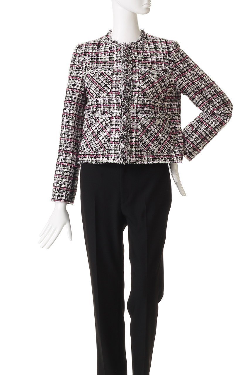【アナイ/ANAYI】のピンクミックスツィード4ポケットジャケット 人気、トレンドファッション・服の通販 founy(ファニー) 　ファッション　Fashion　レディースファッション　Fashion for Women　アウター　Coat / Outerwear Collection　レディースジャケット・軽アウター　Jackets　シルバー　Silver, Metallic Silver　ジャケット　Jacket, Outerwear　ツイード　Twill, Twill Weave　パーティ　Party, Party Style　フリンジ　Fringe, Tassel　ポケット　Pocket, Pocket Detail　新作・新入荷　New Arrivals / New In　秋　Autumn　other-2|ID: prp329100004741170 ipo3291000000034255380