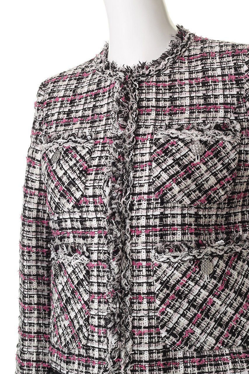 【アナイ/ANAYI】のピンクミックスツィード4ポケットジャケット 人気、トレンドファッション・服の通販 founy(ファニー) ファッション Fashion レディースファッション Fashion for Women アウター Coat / Outerwear Collection レディースジャケット・軽アウター Jackets シルバー Silver, Metallic Silver ジャケット Jacket, Outerwear ツイード Twill, Twill Weave パーティ Party, Party Style フリンジ Fringe, Tassel ポケット Pocket, Pocket Detail 秋 Autumn other-5|ID: prp329100004741170 ipo3291000000036243756