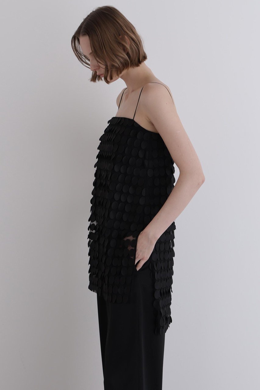 【ル フィル/LE PHIL】のドットエンブロイダリーレースカップインブラウス 人気、トレンドファッション・服の通販 founy(ファニー) 　ファッション　Fashion　レディースファッション　Fashion for Women　トップス・カットソー　Cut & Sew Tops　キャミソール&ノースリーブ　Camisoles & Sleeveless Tops　シャツ・ブラウス・オフィスカジュアル　Elegant Blouses & Button-Ups　ジャケット　Jacket, Outerwear　スタンダード　Standard, Basic　ノースリーブ　Sleeveless, No-Sleeve　フェミニン　Feminine, Girly　ペプラム　Peplum, Flared Hem　エレガント 上品　Elegant　冬　Winter / This Winter　新作・新入荷　New Arrivals / New In　other-5|ID: prp329100004741178 ipo3291000000034255445