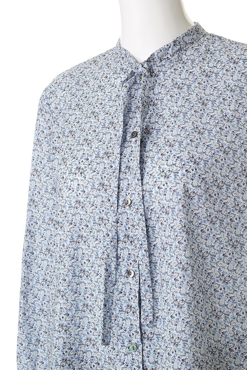 【ミディウミ/MidiUmi】のLIBERTY bow-tie shirt シャツ 人気、トレンドファッション・服の通販 founy(ファニー) 　ファッション　Fashion　レディースファッション　Fashion for Women　トップス・カットソー　Cut & Sew Tops　シャツ・ブラウス・オフィスカジュアル　Elegant Blouses & Button-Ups　なめらか　Smooth, Silky Texture　スリーブ　Sleeve, Long Sleeve / Short Sleeve　ファブリック　Fabric, Textile　ボタニカル　Botanical, Floral Pattern　リュクス　Luxury, Elegant, High-End, Chic　ロング　Long, Long-Length　エレガント 上品　Elegant　新作・新入荷　New Arrivals / New In　A/W・秋冬　Autumn/Winter　other-5|ID: prp329100004741190 ipo3291000000034255549