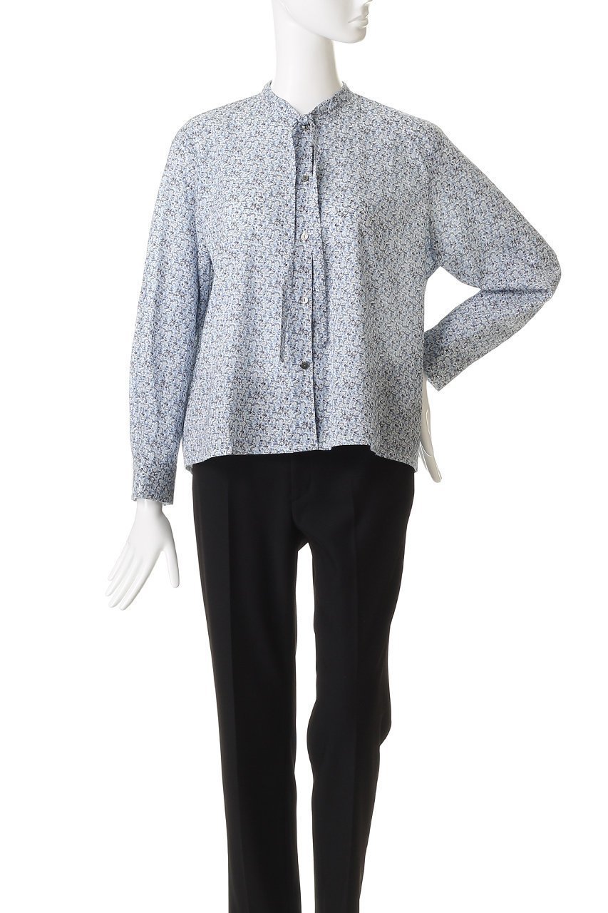 【ミディウミ/MidiUmi】のLIBERTY bow-tie shirt シャツ 人気、トレンドファッション・服の通販 founy(ファニー) 　ファッション　Fashion　レディースファッション　Fashion for Women　トップス・カットソー　Cut & Sew Tops　シャツ・ブラウス・オフィスカジュアル　Elegant Blouses & Button-Ups　なめらか　Smooth, Silky Texture　スリーブ　Sleeve, Long Sleeve / Short Sleeve　ファブリック　Fabric, Textile　ボタニカル　Botanical, Floral Pattern　リュクス　Luxury, Elegant, High-End, Chic　ロング　Long, Long-Length　エレガント 上品　Elegant　A/W・秋冬　Autumn/Winter　other-2|ID: prp329100004741190 ipo3291000000035871581