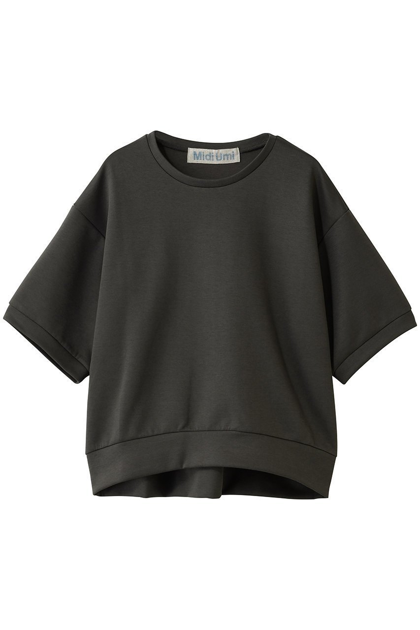 【ミディウミ/MidiUmi】のpunch the dough half slv PO プルオーバー インテリア・キッズ・メンズ・レディースファッション・服の通販 founy(ファニー) 　ファッション　Fashion　レディースファッション　Fashion for Women　トップス・カットソー　Cut & Sew Tops　シャツ・ブラウス・オフィスカジュアル　Elegant Blouses & Button-Ups　ロングTシャツ・Tシャツ　Longline T-Shirts & Tees　カジュアルプルオーバー・ニットトップス　Pullovers & Knit Tops / Casual Pullovers　カットソー・ベーシックTシャツ　Cut-and-Sewn Tops / Stretch Tees & Basics　ショート　Short, Short Length　スリーブ　Sleeve, Long Sleeve / Short Sleeve　トレンド　Trend, Trending Now　バランス　Balance, Style Balance　フレア　Flare, Flared　c.gray|ID: prp329100004741192 ipo3291000000034706368