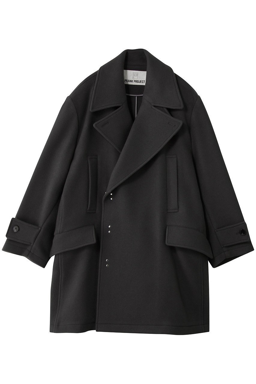 【プランク プロジェクト/PRANK PROJECT】のミドルピーコート / Mid Peacoat インテリア・キッズ・メンズ・レディースファッション・服の通販 founy(ファニー) 　ファッション　Fashion　レディースファッション　Fashion for Women　アウター　Coat / Outerwear Collection　コート・ロングコート・ピーコート　Long Coats, Peacoats & More　Pコート　Pea Coats　なめらか　Smooth, Silky Texture　ショート　Short, Short Length　フロント　Front, Front Design　メルトン　Melton, Heavy Wool　新作・新入荷　New Arrivals / New In　GRY(グレー)|ID: prp329100004741199 ipo3291000000034255628