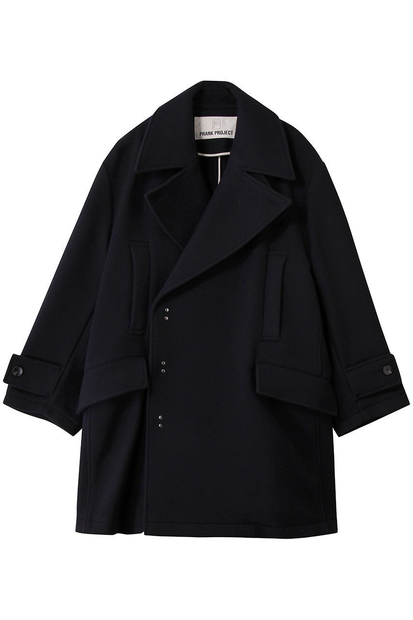 【プランク プロジェクト/PRANK PROJECT】のミドルピーコート / Mid Peacoat インテリア・キッズ・メンズ・レディースファッション・服の通販 founy(ファニー) 　ファッション　Fashion　レディースファッション　Fashion for Women　アウター　Coat / Outerwear Collection　コート・ロングコート・ピーコート　Long Coats, Peacoats & More　Pコート　Pea Coats　なめらか　Smooth, Silky Texture　ショート　Short, Short Length　フロント　Front, Front Design　メルトン　Melton, Heavy Wool　新作・新入荷　New Arrivals / New In　NVY(ネイビー)|ID: prp329100004741199 ipo3291000000034255629