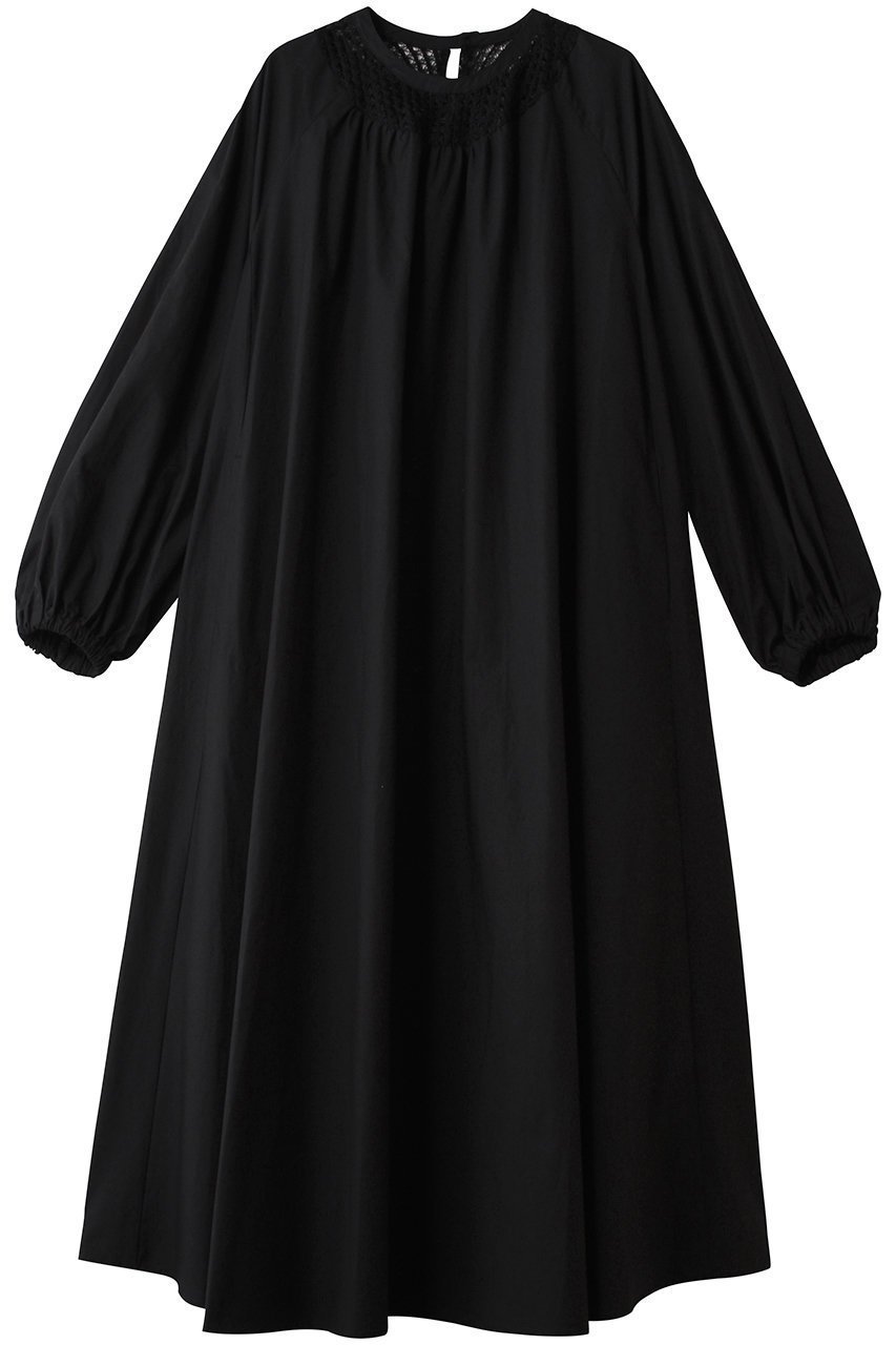 【ミディウミソリッド/MIDIUMISOLID】のボリュームワンピース インテリア・キッズ・メンズ・レディースファッション・服の通販 founy(ファニー) 　ファッション　Fashion　レディースファッション　Fashion for Women　ワンピース　Dresses　チュニック　Tunic Tops & Dresses　シンプル　Simple, Minimal　スニーカー　Sneakers, Trainers　チュニック　Tunic, Long Top　フレア　Flare, Flared　メッシュ　Mesh, Net Fabric　ロング　Long, Long-Length　black|ID: prp329100004741200 ipo3291000000035618274