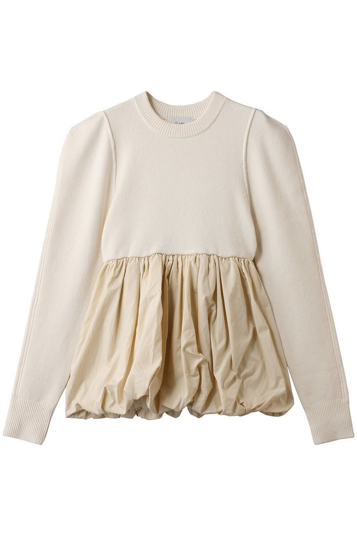 【クラネ/CLANE】のDOCKING POWERSHOULDER KNIT TOPS インテリア・キッズ・メンズ・レディースファッション・服の通販 founy(ファニー) https://founy.com/ ファッション Fashion レディースファッション Fashion for Women トップス・カットソー Cut & Sew Tops ニット Knit Tops & Sweaters カジュアルプルオーバー・ニットトップス Pullovers & Knit Tops / Casual Pullovers ギャザー Gathered, Ruffled ショルダー Shoulder, Shoulder Strap ドッキング Docking, Mixed Material バルーン Balloon, Balloon Silhouette フォルム Silhouette, Form 新作・新入荷 New Arrivals / New In |ID: prp329100004742361 ipo3291000000034268891