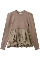 【クラネ/CLANE】のDOCKING POWERSHOULDER KNIT TOPS BEIGE|ID: prp329100004742361 ipo3291000000034268893
