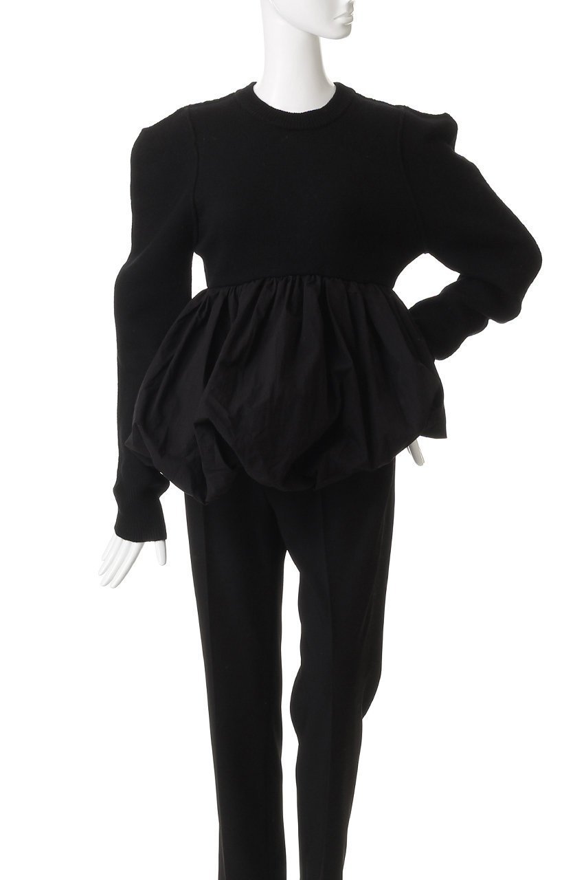 【クラネ/CLANE】のDOCKING POWERSHOULDER KNIT TOPS 人気、トレンドファッション・服の通販 founy(ファニー) 　ファッション　Fashion　レディースファッション　Fashion for Women　トップス・カットソー　Cut & Sew Tops　ニット　Knit Tops & Sweaters　カジュアルプルオーバー・ニットトップス　Pullovers & Knit Tops / Casual Pullovers　ギャザー　Gathered, Ruffled　ショルダー　Shoulder, Shoulder Strap　ドッキング　Docking, Mixed Material　バルーン　Balloon, Balloon Silhouette　フォルム　Silhouette, Form　other-2|ID: prp329100004742361 ipo3291000000035385573